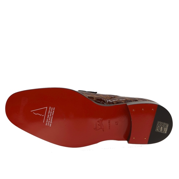 Christian Louboutin Chambelimoc Loafer Acajou Leather Size 10 US New - Picture 7 of 7